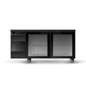 Skope BackBar 2 Glass Swing Door SlimLine Fridge Black or White (SL.2.GSW)