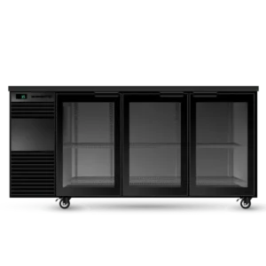 Skope BackBar 3 Glass Swing Door Fridge Black or White (BB.3.GSW)
