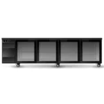 Skope BackBar 4 Glass Swing Door SlimLine Fridge Black or White (SL.4.GSW)