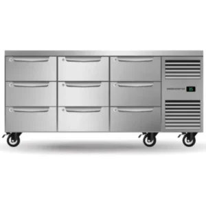 Skope ProSpec Nine Drawer Three Bay Underbench GN 1/1 Right Hand Fridge (PG11.UBR.3.D9.RH)