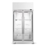Skope TME1000N-A 2 Glass Door White Upright Display or Storage Fridge