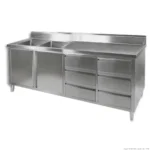 Modular-Systems-2400mm-Stainless-Steel-Cabinet-With-Double-Sinks,-Doors-&-Drawers-(DSC-2400L-H)_Caterware