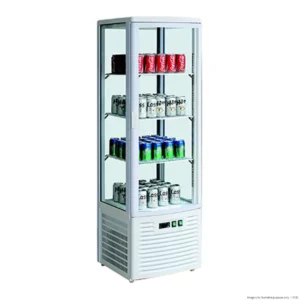 Thermaster-220Ltr-Four-Sided-Upright-Beverage-Display-Fridge-White-(LSC235)_Caterware