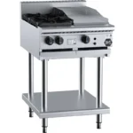 B&S Black Combination Stove 2 Burner (No Pilots)/30cm Grill/Griddle on Stand (BT-SB2-GRP3)