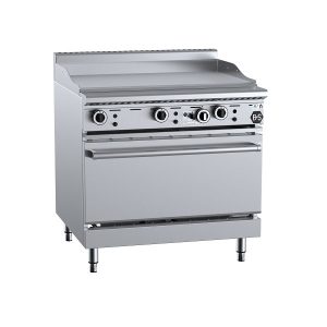B&S Black Static Oven with 900mm Grill/Griddle (OV-GRP9)