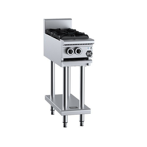 B&S Black Stove Boiling Top 2 Burner on Stand (BT-SB2)