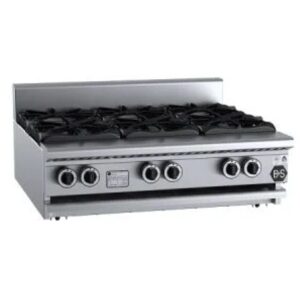 B&S Black Stove Boiling Top 6 Burner Benchtop (BT-SB6BM)