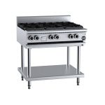 B&S Black Stove Boiling Top 6 Burner on Stand (BT-SB6)