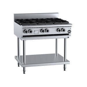 B&S Black Stove Boiling Top 6 Burner on Stand (BT-SB6)