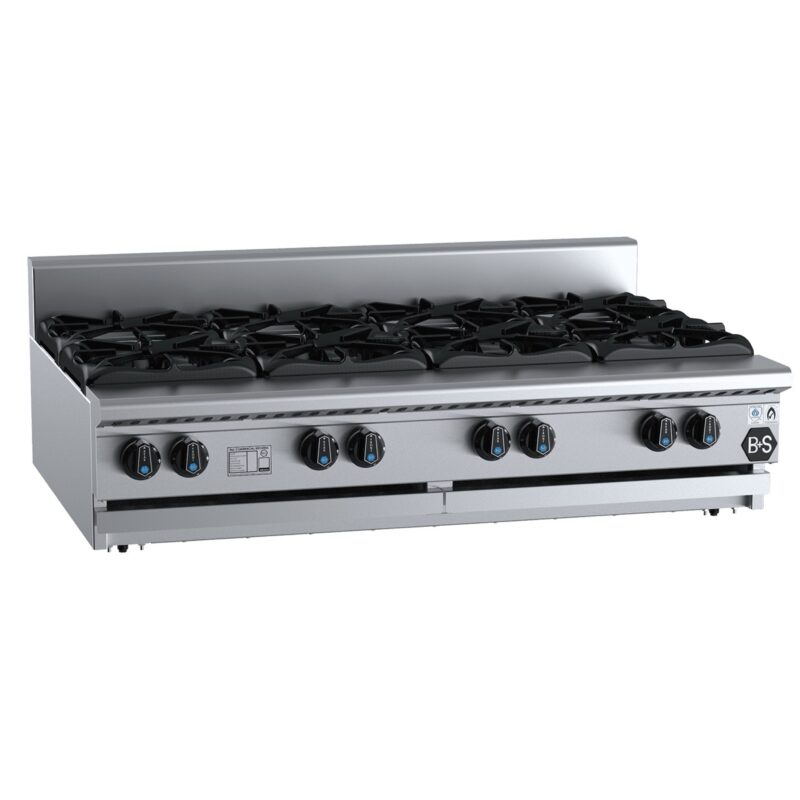 B&S Black Stove Boiling Top 8 Burner Benchtop (SB8BM)