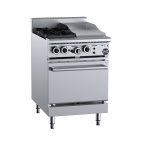 B&S Black Stove Boiling Top with Static Oven 2 Burner/300mm Grill/Griddle (OV-SB2-GRP3)