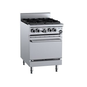 B&S Black Stove Boiling Top with Static Oven 4 Burner (No Pilots) (OV-SB4)
