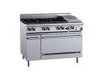 B&S Black Stove Boiling Top with Static Oven 6 Burner/300mm Grill/Griddle (OV-SB6-GRP3)