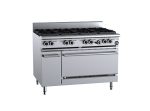 B&S Black Stove Boiling Top with Static Oven 8 Burner (No Pilots) (OV-SB8)