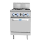 Cookrite 4 Burner Gas Cooktop with Oven (AT80G4B-O)