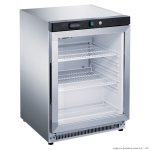 FED-X Stainless Steel Glass Door Underbench Static Display Fridge (XR200SG)