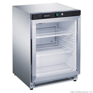 FED-X Stainless Steel Glass Door Underbench Static Display Fridge (XR200SG)