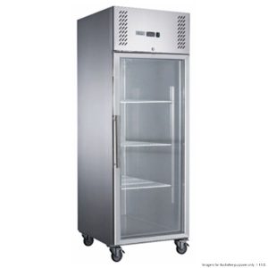 FED-X Upright 600Ltr Stainless Steel 1 Glass Door Display Freezer (XURF600G1V)