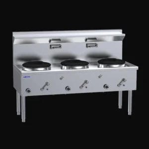 Luus Gas Triple Waterless Wok 3 Chimney Burners (WZ-3C)