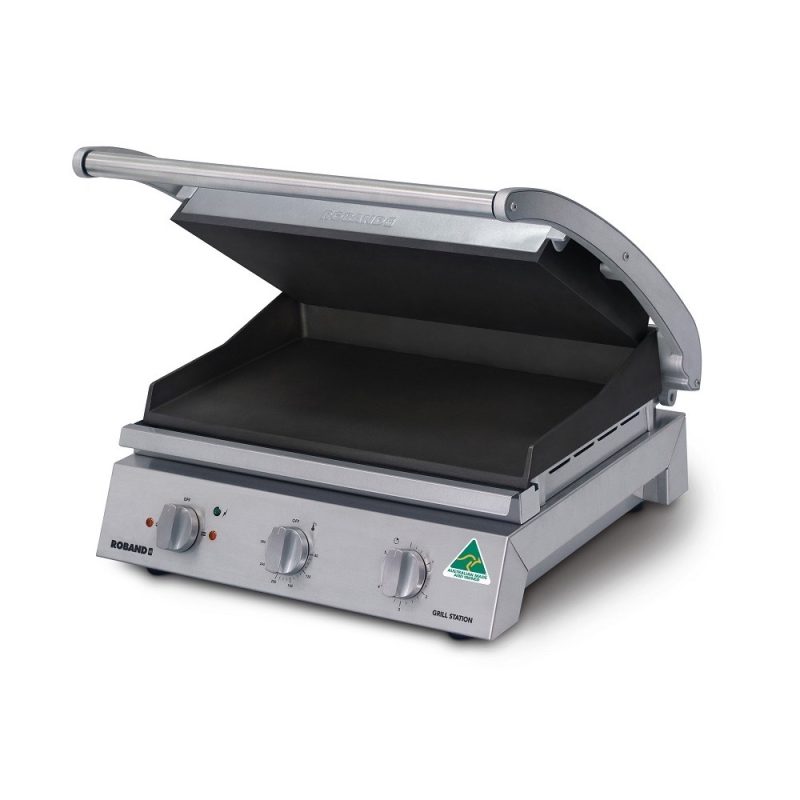 Roband Contact Grill/Toaster 8 Sandwich Smooth Teflon Coated 10Amp GSA810ST