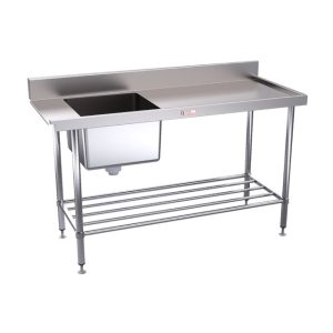 Simply Stainless Dishwasher Inlet Sink 1200mm 1 LH Bowl (SS08.7.1200L)
