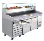 Atosa Marble Top Pizza Prep Fridge 2 Door with Ambient Drawers 280Ltr (EPF3480)