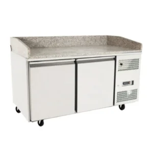 Atosa Marble Top Pizza Prep Table Fridge 2 Door 280Ltr (EPF3495)