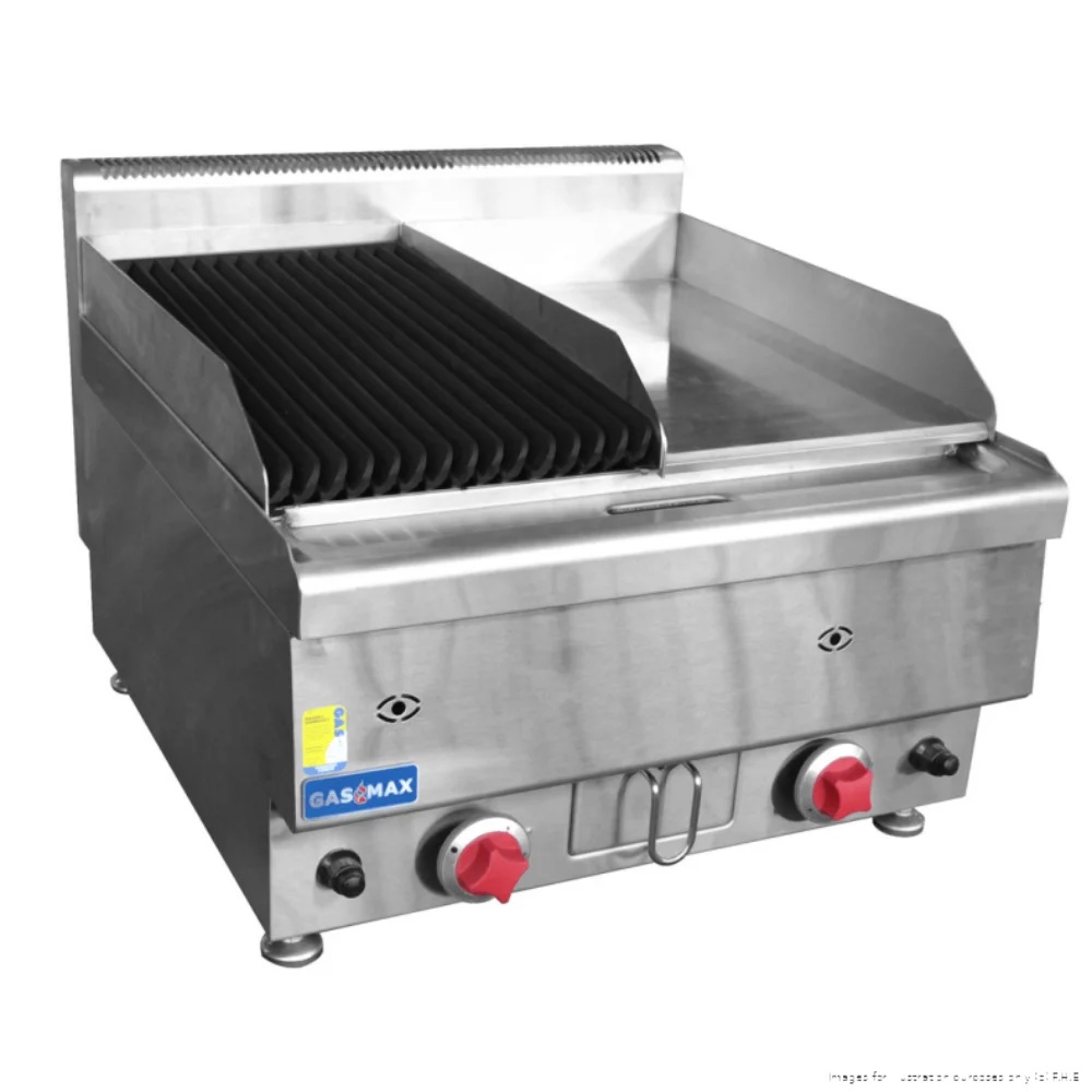 Gasmax Countertop Gas Chargrill/Hotplate Combo (JUS-TRGH60E)