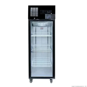 Thermaster-500Ltr-Tropicalised-Black-Stainless-Steel-Upright-Freezer-1-Glass-Door-(SUFG500B)_Caterware