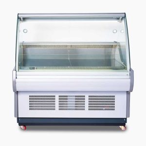 Bromic 1330mm Curved Glass Deli Display White (DD1250CG-NR)