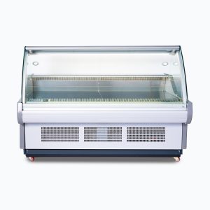 Bromic 1955mm Curved Glass Deli Display White (DD1875CG-NR)