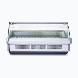 Bromic 2580mm Curved Glass Deli Display White (DD2500CG-NR)