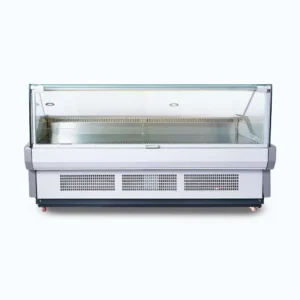 Bromic 2580mm Square Glass Deli Display White (DD2500SG-NR)