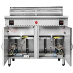 Cookon Gas Deep Fryer Jumbo Twin 2 x 40Ltr Pans (FFR-2-525S)