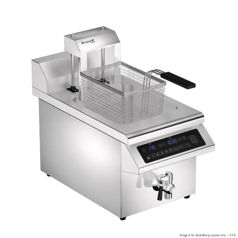Benchstar 8Ltr Countertop Electric Induction Fryer with Auto Lift (IF3500S-AL)