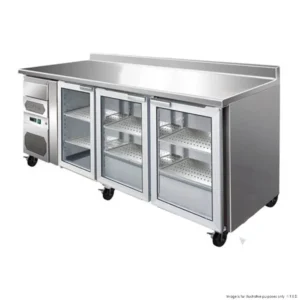 Thermaster Stainless Steel Bar Fridge with Splashback 3 Doors 523Ltr (CM20G)