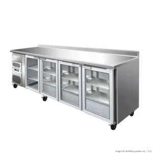 Thermaster Stainless Steel Bar Fridge with Splashback 4 Doors 720Ltr (CM25G)