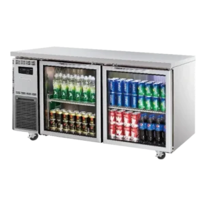 Turbo-Air-K-Series-1500x700mm-2-Glass-Door-Under-Counter-Fridge-(KGR15-2-N)-Caterware