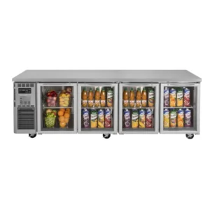 Turbo-Air-K-Series-2400x700mm-4-Glass-Door-Under-Counter-Fridge-(KGR24-4-N)-Caterware
