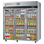 Turbo Air K-Series 3 Glass Door Top Mount Upright Fridge Stainless Steel (KR65-3G-N)-Caterware