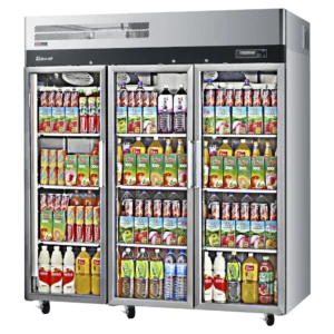 Turbo Air K-Series 3 Glass Door Top Mount Upright Fridge Stainless Steel (KR65-3G-N)-Caterware