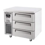 Turbo Air K-Series 900x700mm 3 Drawer Under Counter Fridge (KUR9-3D-3-N)-Caterware