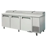 Turbo Air 2362mm Pizza Prep Table 3 Door with Air Blown Wells (CTPR-93SD)
