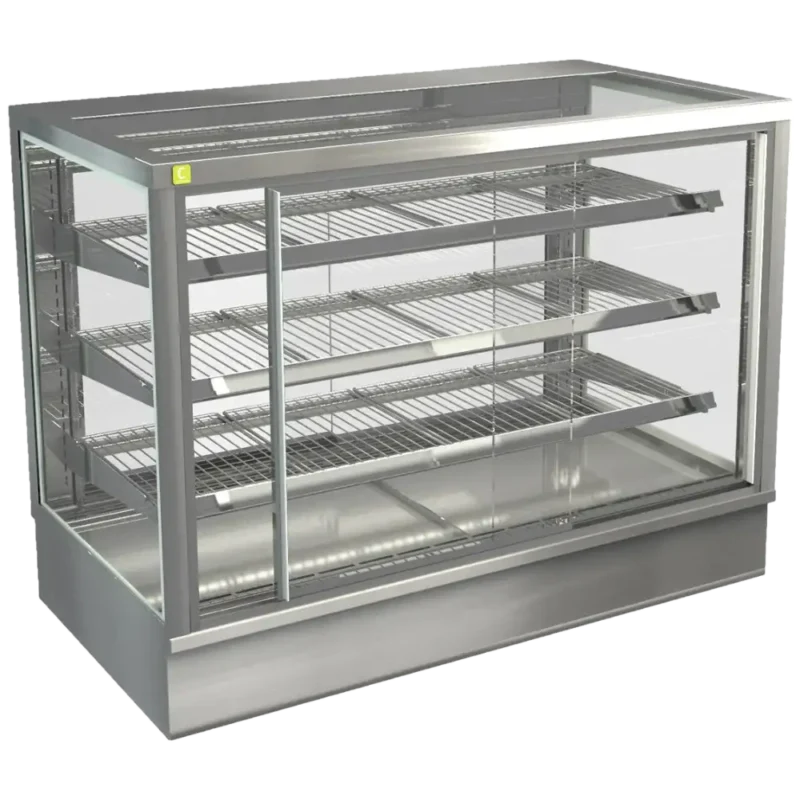 Cossiga 1200mm Countertop Heated Display with Sliding Doors Front & Rear (STGHT12-SD)