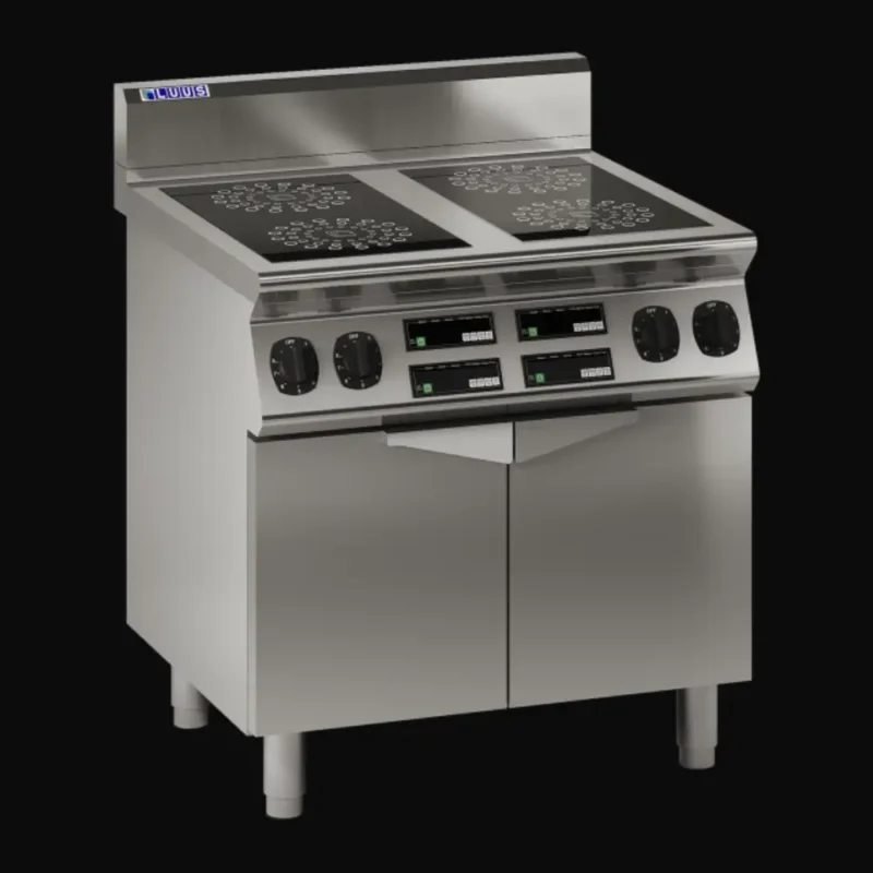 Luus 4 Zone Induction Cooktop 80cm on Stainless Cabinet (EC7-4B)