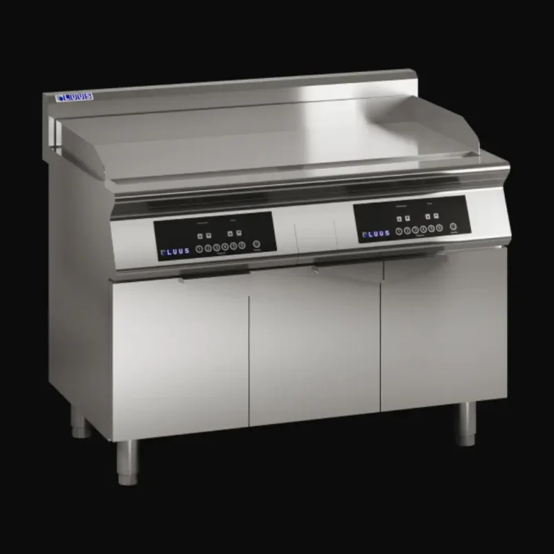Luus-120cm-Induction-Griddle-on-Stainless-Cabinet-(EG7-12P)-Caterware