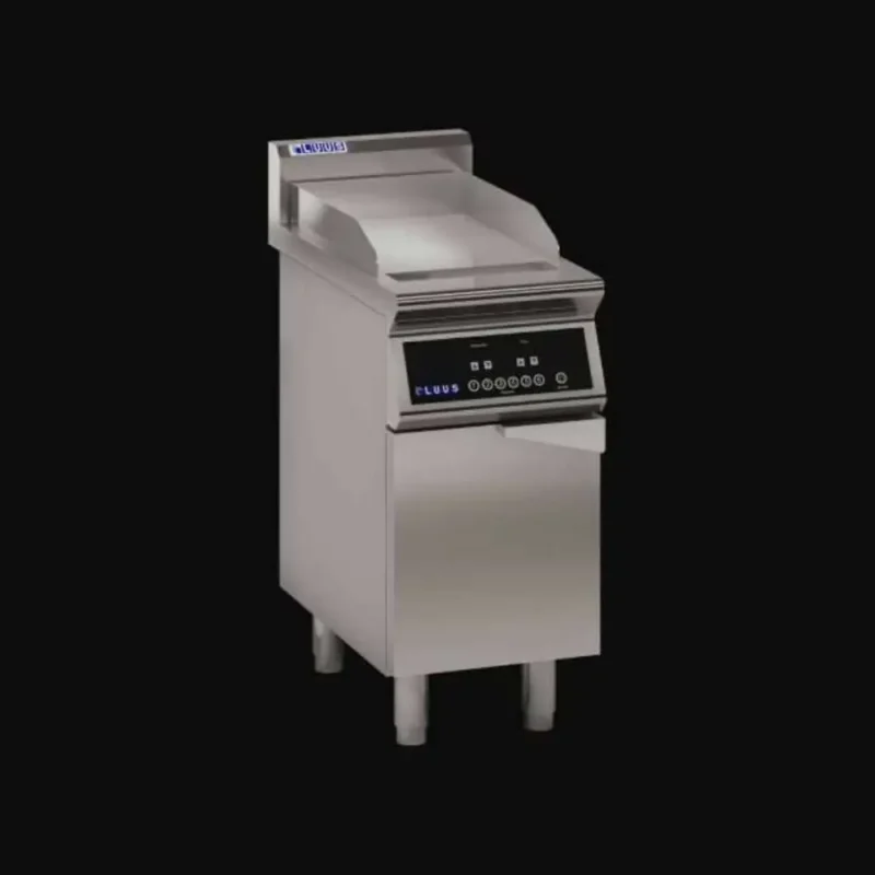 Luus-40cm-Induction-Griddle-on-Stainless-Cabinet-(EG7-4P)-Caterware