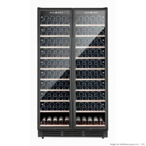 Thermaster Premium Wine Cooler 218 Bottle Capacity Dual Zone Temperatures (WB-218B)