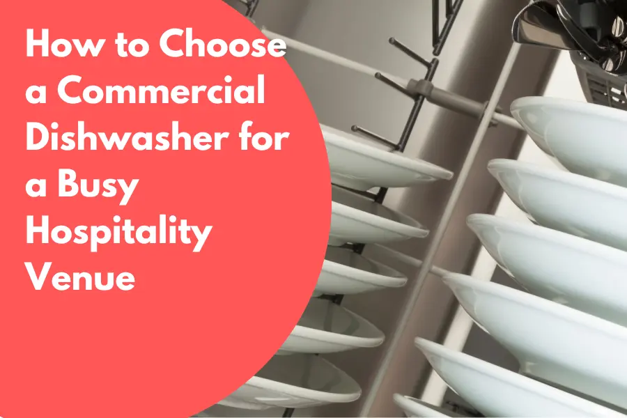 Commercial dishwasher with plates