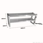 Benchstar 1800mm Commercial Food Warmer with 2 Layers/10 Lamps (FW10L-182) - Image 2